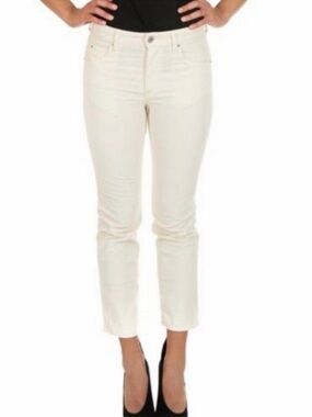 Isabel Marant Etoile Cream Corduroy Cropped Jeans Size 40